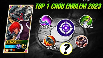 CHOU TOP 1 GLOBAL EMBLEM SET 2023 AND BUILD | CHOU NEW META GAMEPLAY | MOBILE LEGENDS