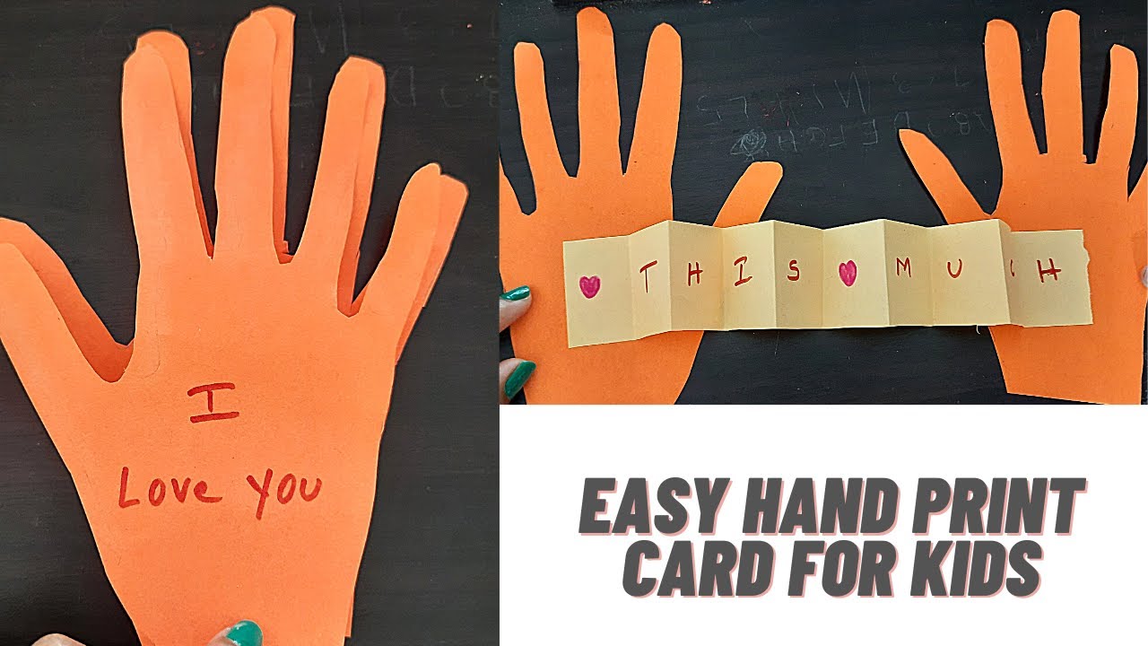 DIY Easy Mother's/Father's Day Hand Print Card | Last Minute Card Ideas| 2021