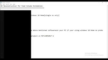 3D Reconstruction Image Food Volume Estimation Matlab Projects