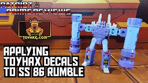 Applying Toyhax Decals To Transformers Studio Series 86 Rumble