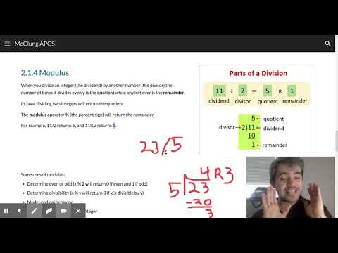 McClung APCS - 2.1.4 Modulus