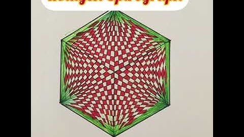 3D Geometric Hexagon Spirograph  #3dart #3d #opticalillusion #geometricdesign
