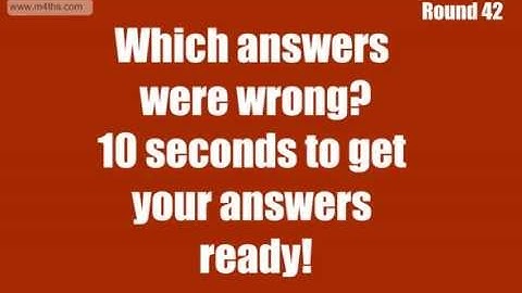 Round 42 - www.m4ths.com Challenge Higher GCSE B Grade Target Quiz - Calculator - Common Errors