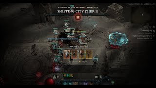 Diablo 4 Shifting City Nightmare Dungeon Run WT3 Necromancer