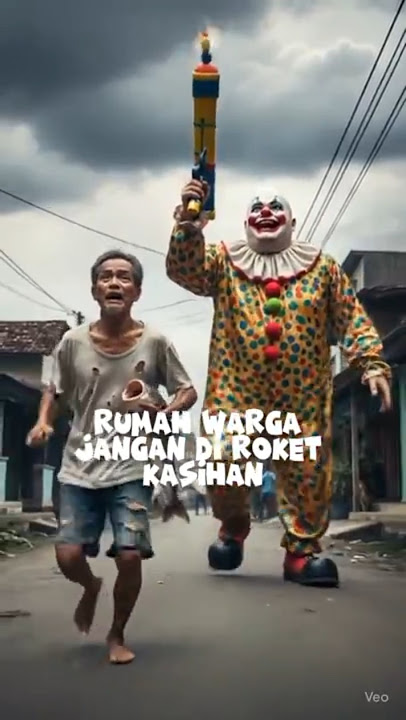 Residents' houses were rocketed by clowns #clowns #veo3
