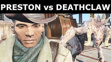 Fallout 4 Wasteland Workshop - No More Preston - Preston Garvey vs Deathclaw - Arena Fight