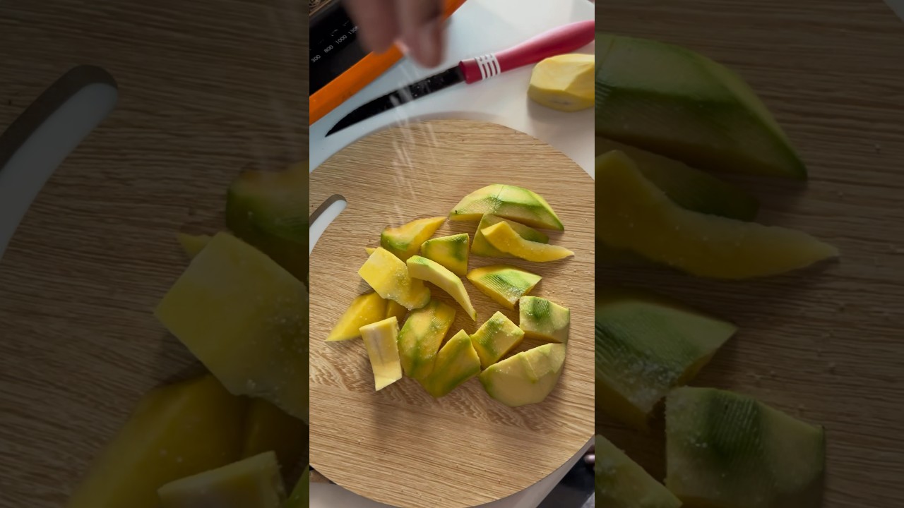 Green Mango with salt and chilli powder😋