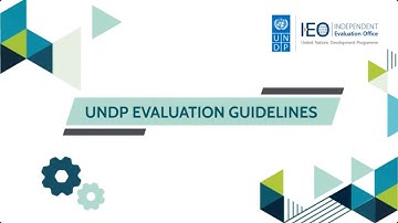 UNDP Evaluation Guidelines