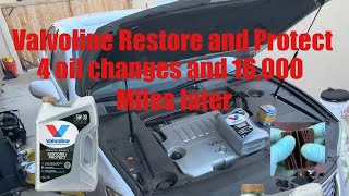 Valvoline Restore and Protect results after 4 oil changes  Valvoline Restore And Protect Oil Change 2 Filter Inspection Scion Tc