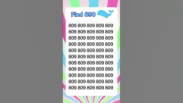 Check observation skill 9: only 7% people can find the number in 5 sec #shorts #spotthedifference