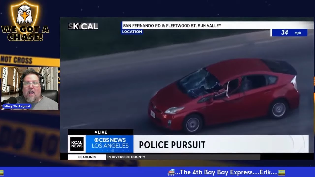 Live Police Chase Of A Stolen Car - YouTube