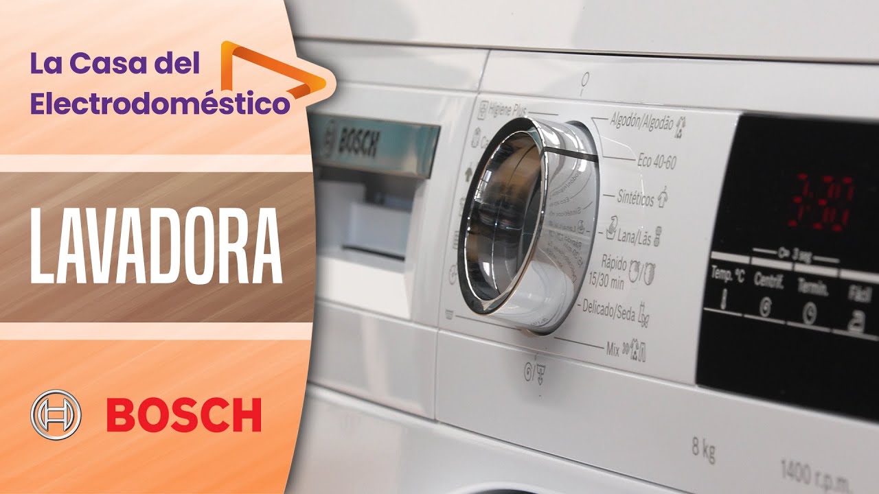 💧 BOSCH LAVADORA WUU28T63ES - Color blanco, 8 kg, 1400 rpm, Clase A.