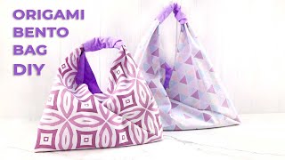 ORIGAMI BAG Tutorial | EASY Market Tote *OR* Bento Bag | Step By Step Instructions