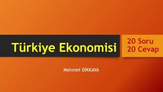Türkiye Ekonomisi Çalışma Soruları (20 Soru 20 Cevap)