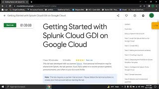 Getting Started with Splunk Cloud GDI on Google Cloud  [ GSP947 ]  Solution