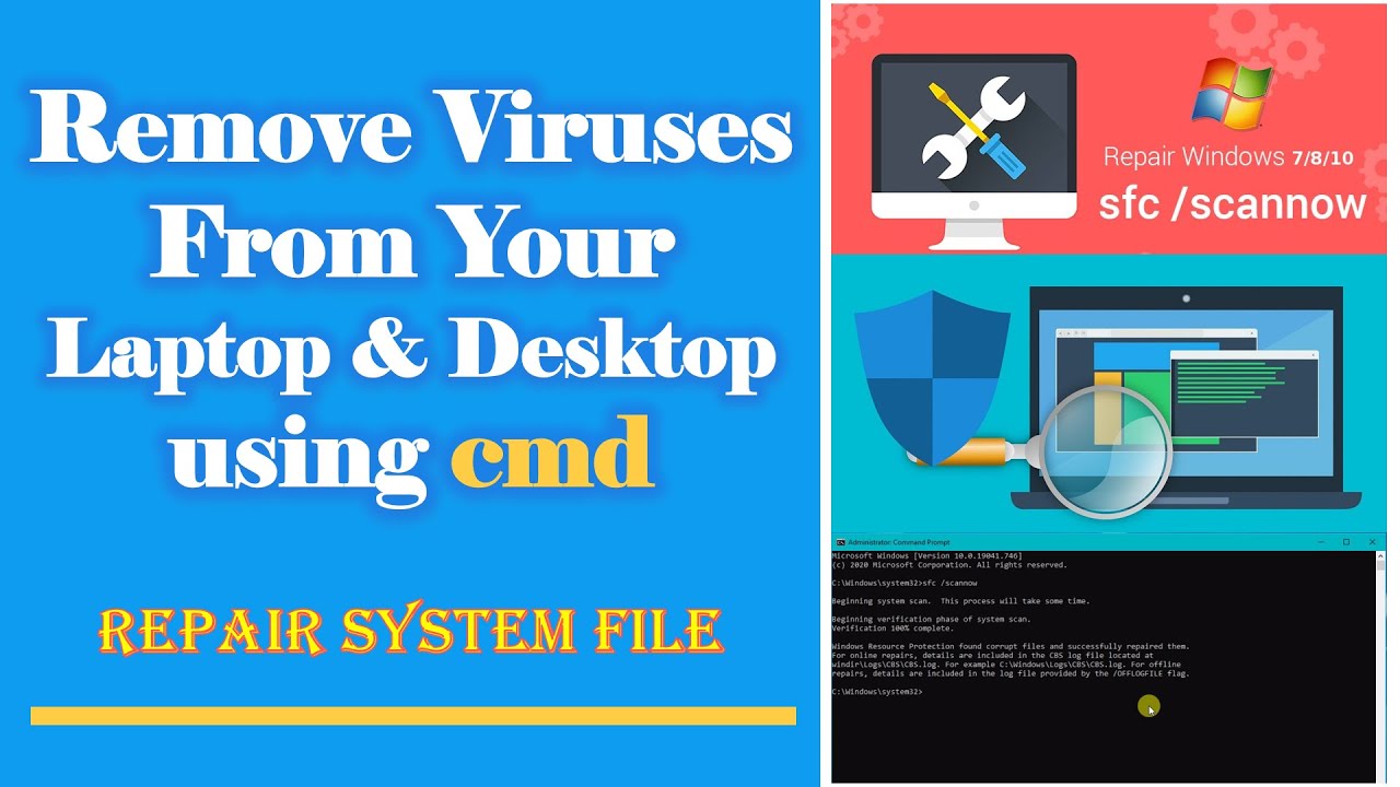 How to Remove Viruses using cmd Delete all Virus from your PC without ...