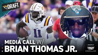 Brian Thomas Jr. Media Call After 23rd Overall Pick | Jacksonville Jaguars