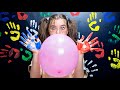 Giant Balloons! Funny experiment at school!