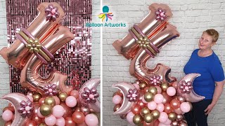 DIY 14th Birthday Balloon Decoration / Marquee Number Display