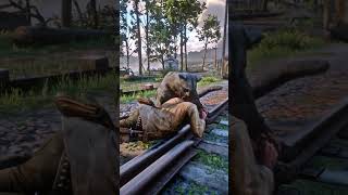 ARTHUR VS TIGER IN FRONT OF TRAIN #rdr2 #shorts