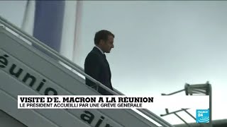 Emmanuel Macron accueilli par une grève générale à La Réunion