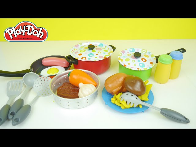 ألعاب طبخ حقيقية ألعاب بنات وجبات صلصال و خضروات Metal cookware toy kids -  YouTube