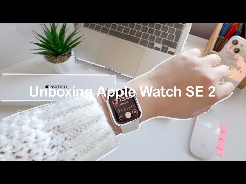 Starlight Apple Watch SE 2 unboxing (2nd Gen.) + set up