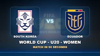 Round 03: South Korea vs Ecuador | World Cup - U20 - Women | Match in 90 Sec!