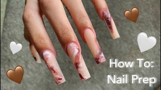 Nail Prep For Polygel Application + Best Marbling Technique | Safiya Jordan