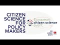 Citizen science for policy across europe