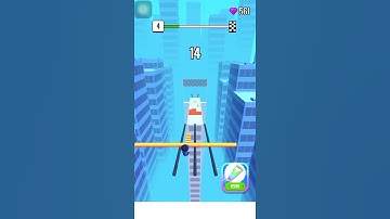 Roof Rails | completing all levels Walkthrough game play level 4 android, iOS #Shorts #Roofrails