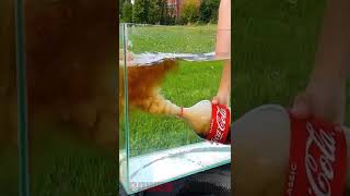 Coca-Cola And Mentos Underwater #Cocacola #Shorts #Experiment