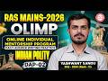 Learn RAS Mains Answer Writing with Rank 11 Yashwant Sandu (RAS 2024) | Indian Polity DAP-02