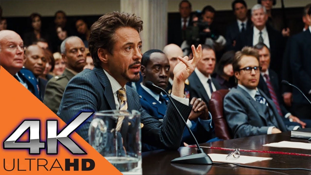 Тони Старк троллит людей на конференции ★ Железный Человек 2 (2009)