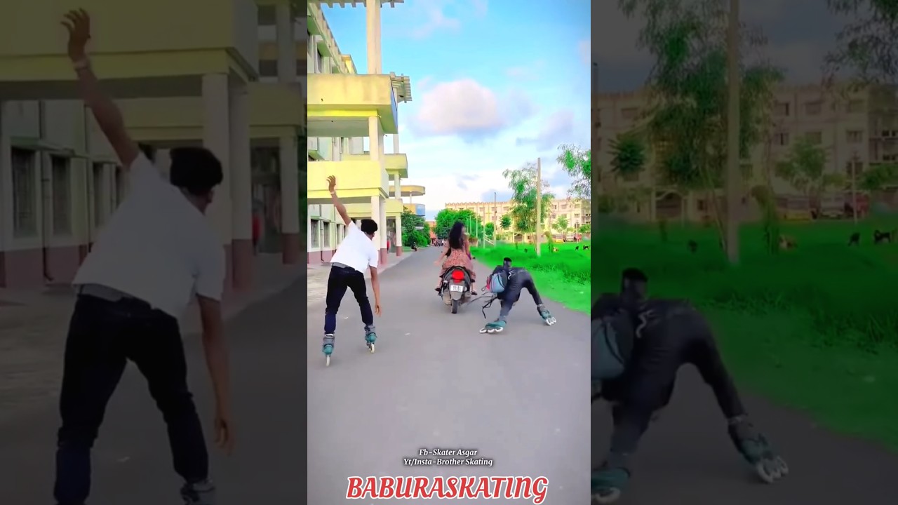 Crazy Girls Reaction Skating 😂 