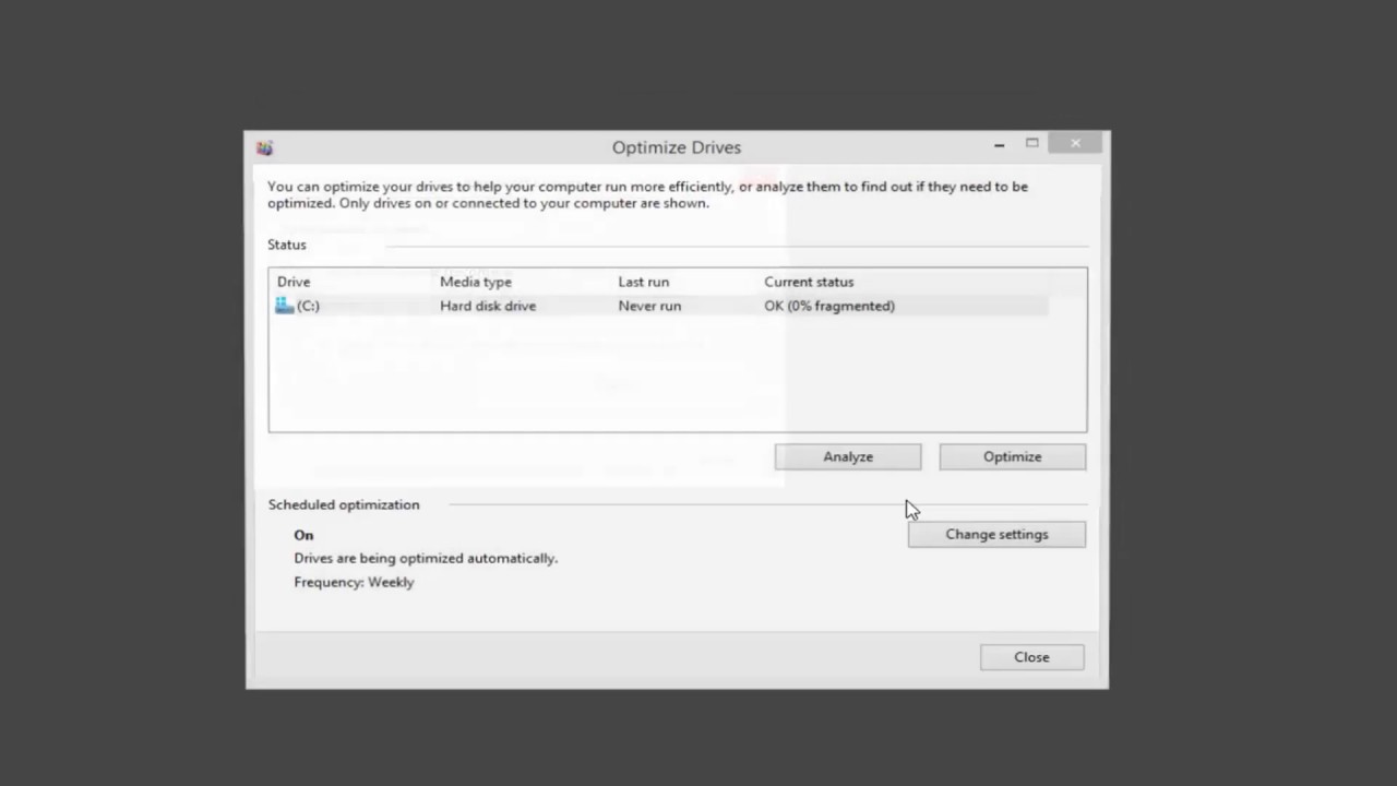 how to defrag on windows 8