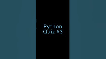 Python Quiz #3 | #Python #Coding #Quiz