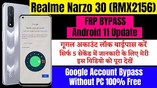 Realme Narzo 30 (RMX2156) FRP Bypass Only In 5 Second ll Google Account Bypass Without PC 100% Free