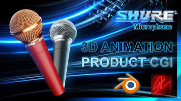 Shure SM58 Dynamic Microphone CGI 3D Animation made with Blender