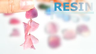 【レジン】発見！！輪ゴムで花びら、しずく型！で、ゴージャス花びらピアス作る Make petals with rubber bands | resin | accessory