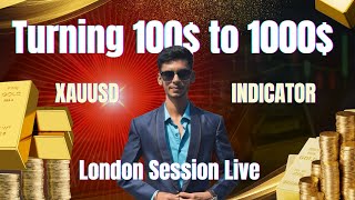 LIVE TRADING | Turning 100$ to 1000$| LONDON SESSION I FOREX HINDI I MAY 18
