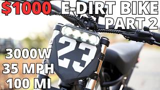 3000W Hikeep K6S Electric Dirt Bike Part 2 - Test Max Speed, Brakes, Suspension, Hills and Review