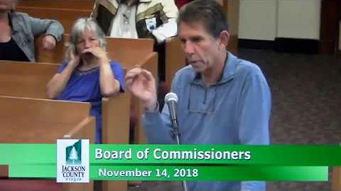 Randal Barrett at Jackson County Board of Commissioners (14 Nov 2018)