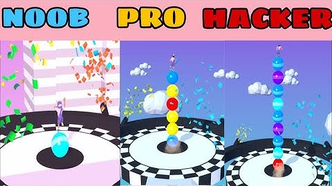 NOOB vs PRO vs HACKER in Stack Rider - All Levels Gameplay, New Game (Android, iOS)