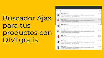 ¿Cómo poner Un Buscador Ajax en tu tienda de woocommerce con DIVI? -