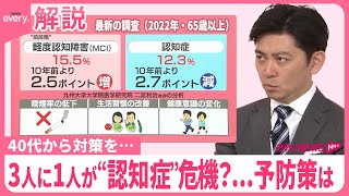 【3人に1人が“認知症”危機？】増える「前段階」とは  40代から対策を…麻雀、食事の“変化”にも効果【#みんなのギモン】