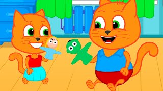 Cats Family in English - Puppets For The Performance Cartoon for Kids