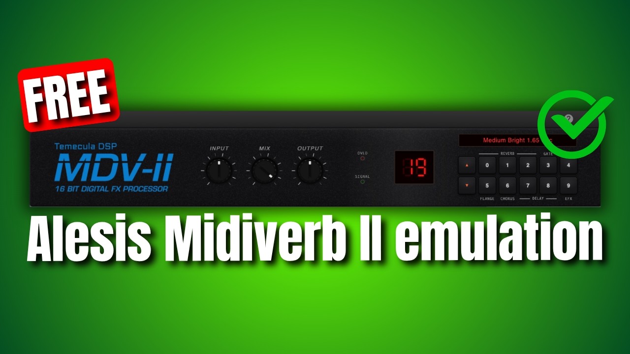 🎛️FREE Alesis MidiVerb II Emulation! Temecula DSP MDV-II Full Demo (2026)