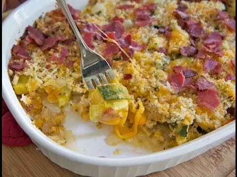 Cheesy Bacon Zucchini Bake Recipe - Easy Summer Side Dish