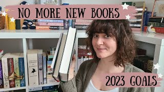 Im going on a book buying ban || reading goals + bookshelf tour